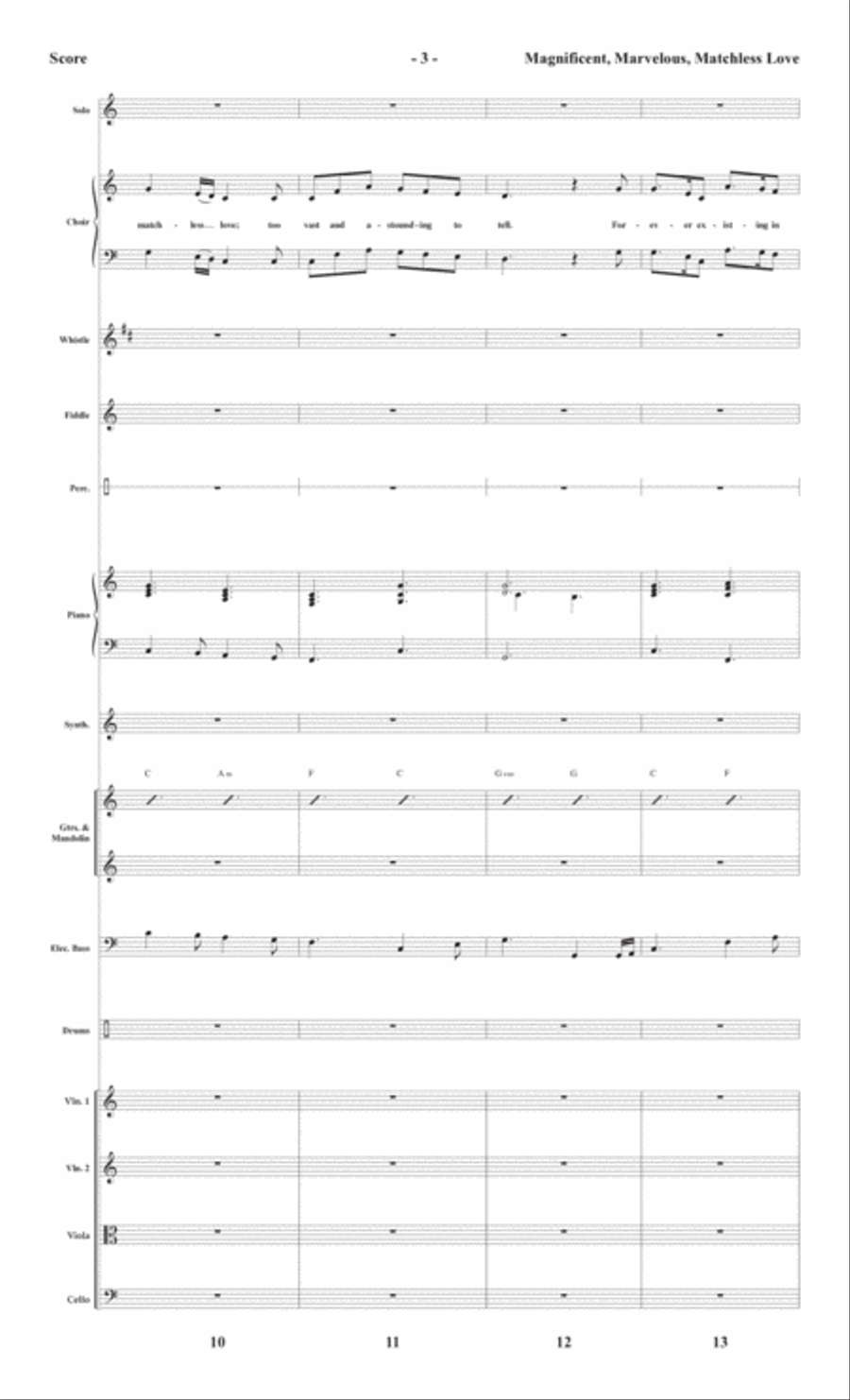 Magnificent, Marvelous, Matchless Love (arr. Joseph M. Martin) - Full Score Choir scores gallery preview page 3