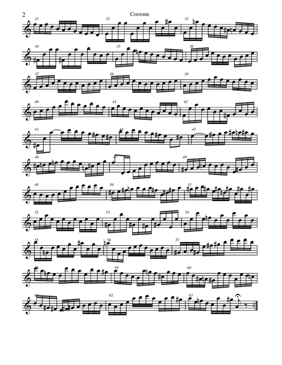 Bach Flute Partita BMV 1013 in Several Keys Large Ensemble scores gallery preview page 5