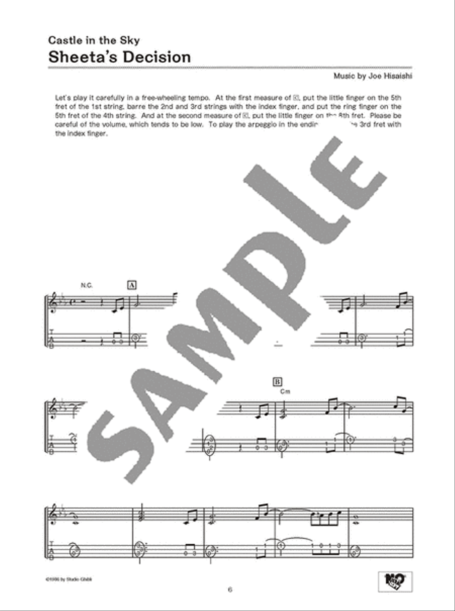 Studio Ghibli Songs for Solo Ukulele Vol.1/English Version Percussion scores gallery preview page 5