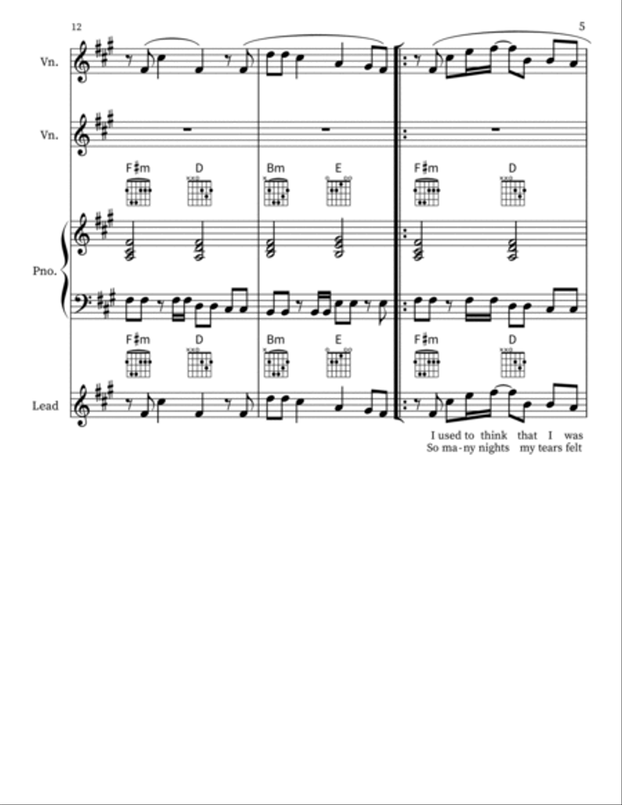 Love Again String Duet scores gallery preview page 5