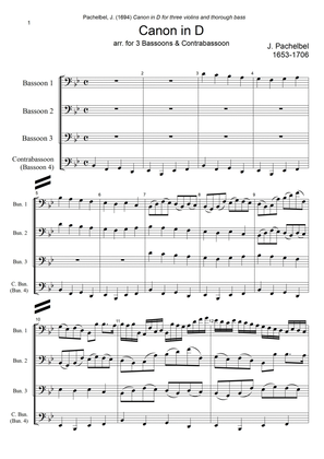 J. Pachelbel - Canon in D-dur, arr. for Bassoon Quartet