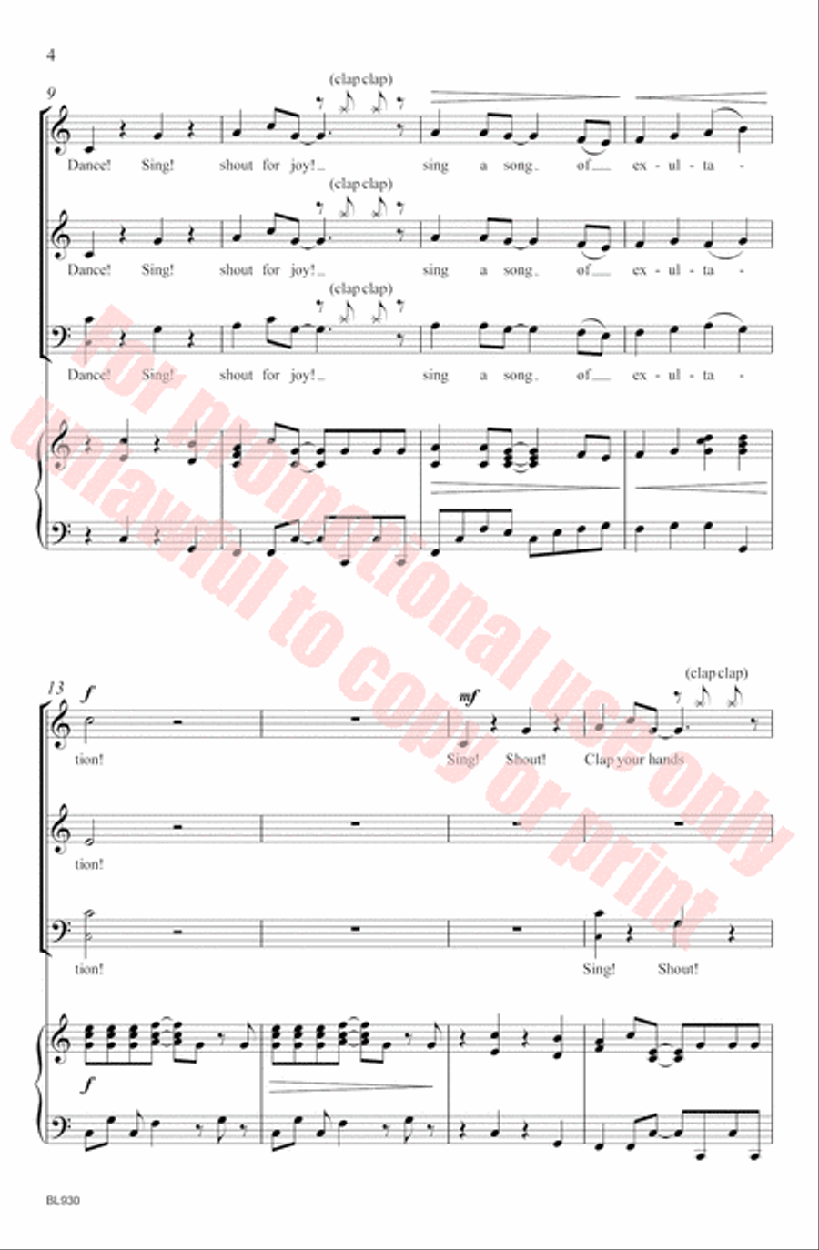 Sing! Shout! 3-Part scores gallery preview page 5