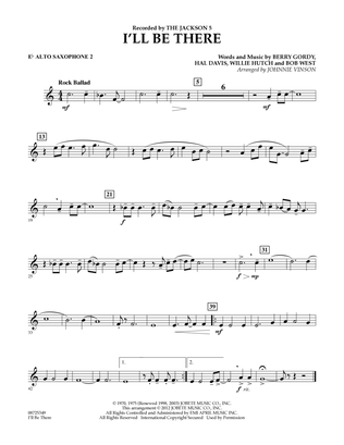 Book cover for I'll Be There - Eb Alto Saxophone 2