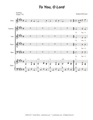 To You, O Lord (SATB)