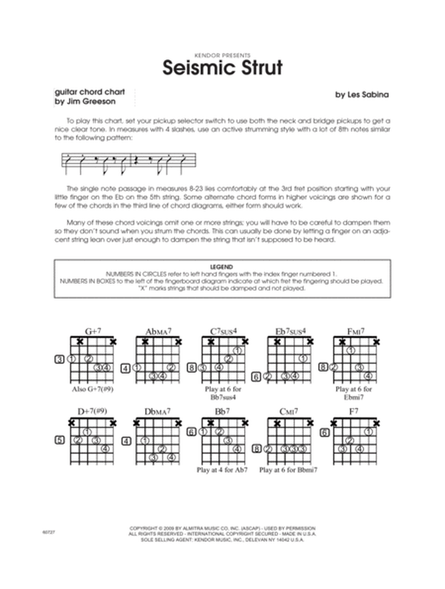 Seismic Strut - Guitar Chord Chart