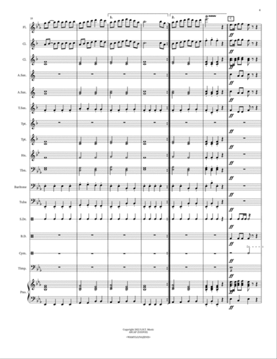 Castle Ridge March Castle Ridge March Concert Band scores gallery preview page 4