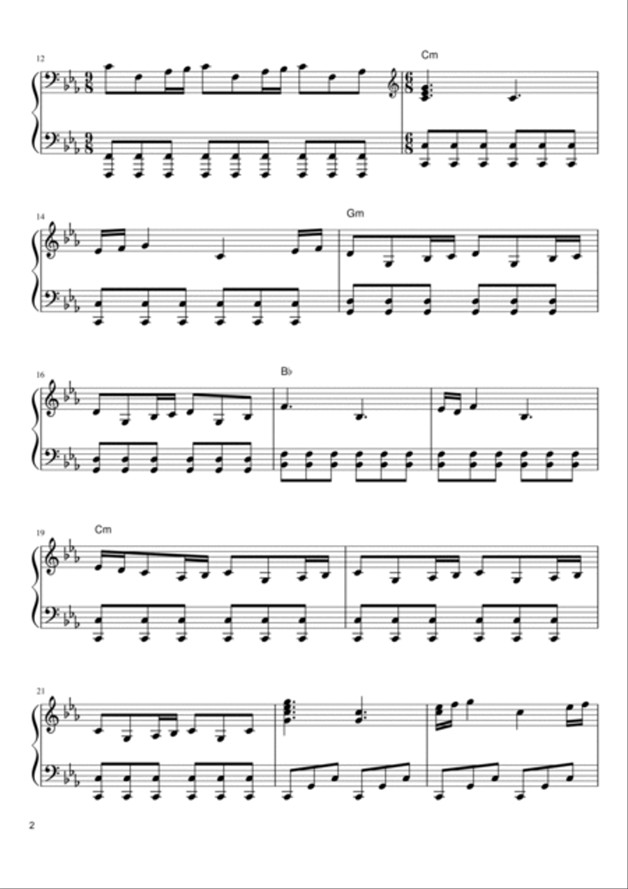 Game Of Thrones Piano Solo scores gallery preview page 2