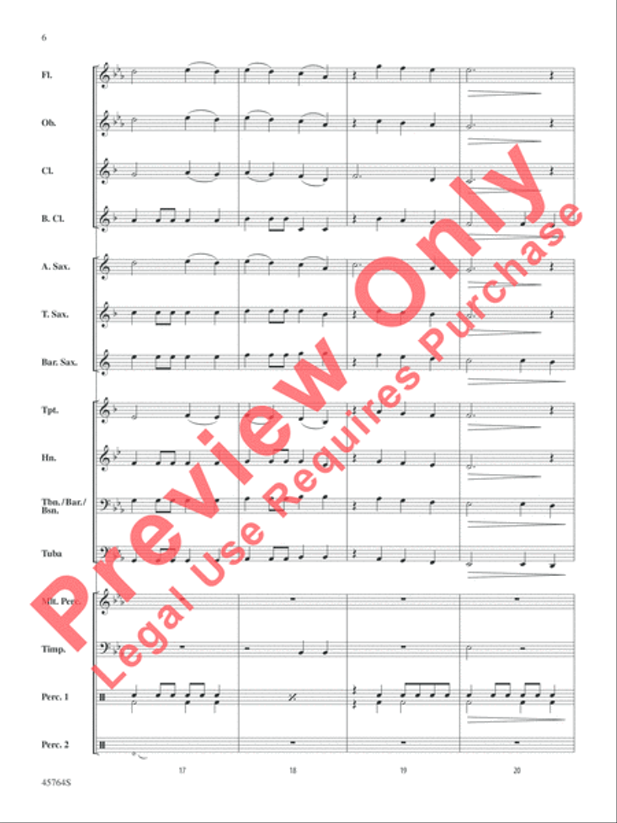 Dawn Over King's Valley Dawn Over King's Valley Concert Band scores gallery preview page 7