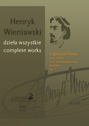 Book cover for Capriccio-Valse Cw Op. 7 Cw Volume 15