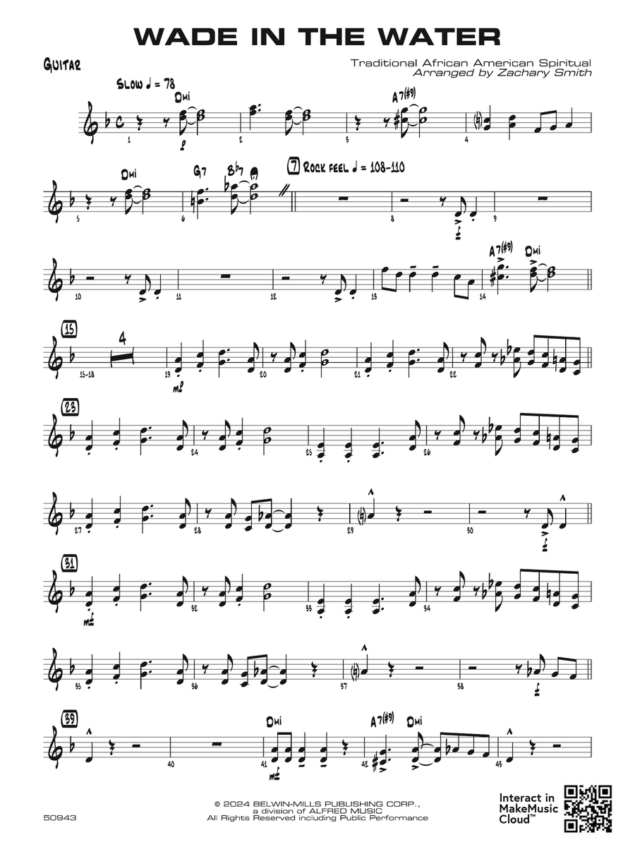 Wade in the Water: Guitar Guitar scores gallery preview page 1