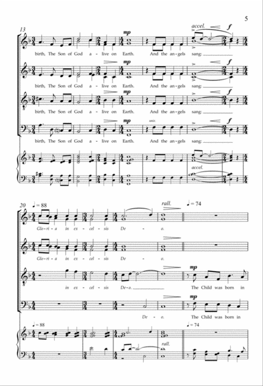 And the Angels Sang 4-Part scores gallery preview page 5