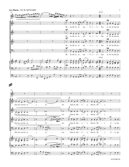 Ave Maria (SATB Choir, Bb/C Treble Instrument, Organ) image number null