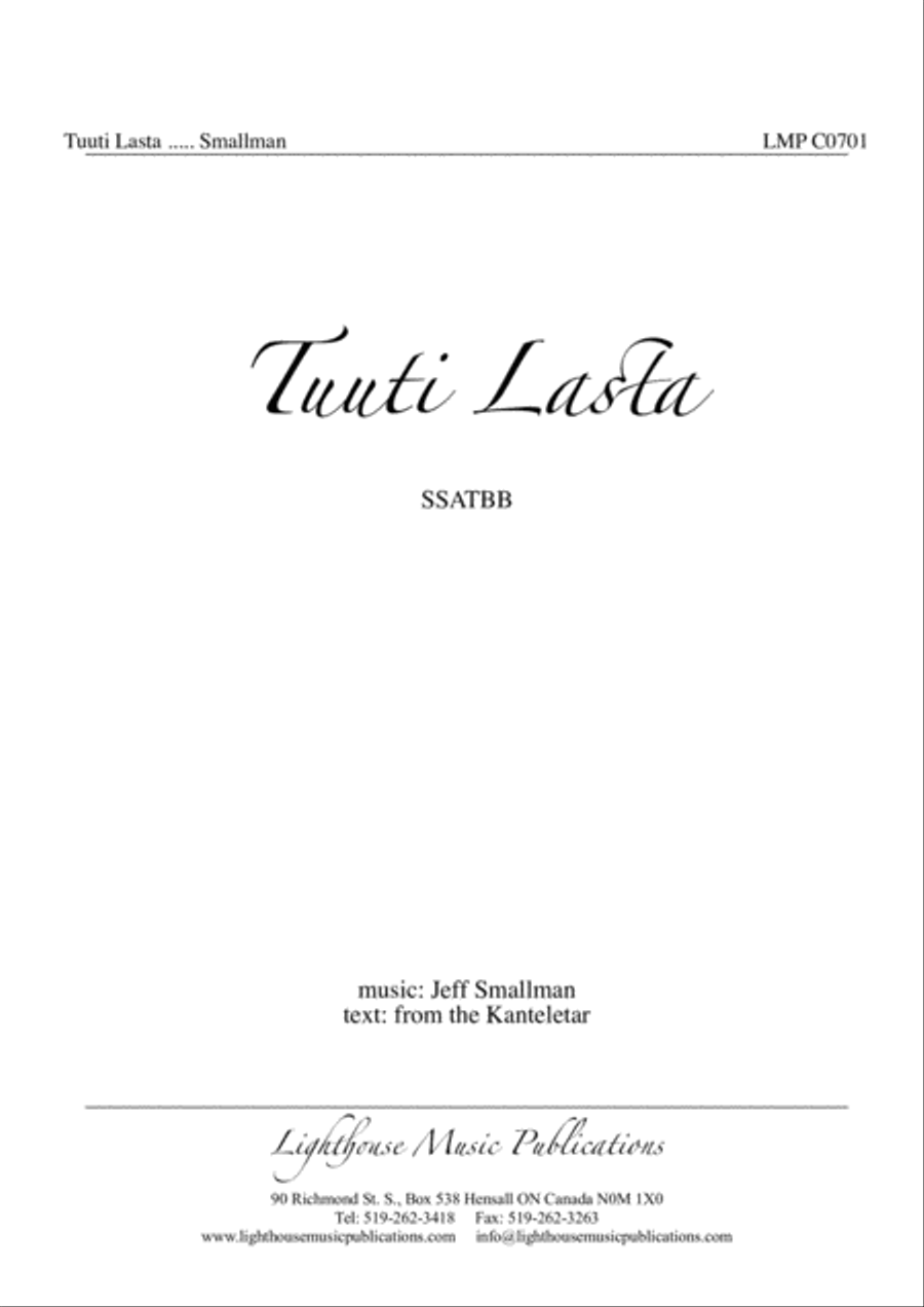 Tuuti Lasta Tuuti Lasta SSATBB scores gallery preview page 2