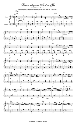 Danza húngara (Ungarischer Tanz) No 1 (WoO 1) por Johannes Brahms Nissen y Béla Sarkozi.