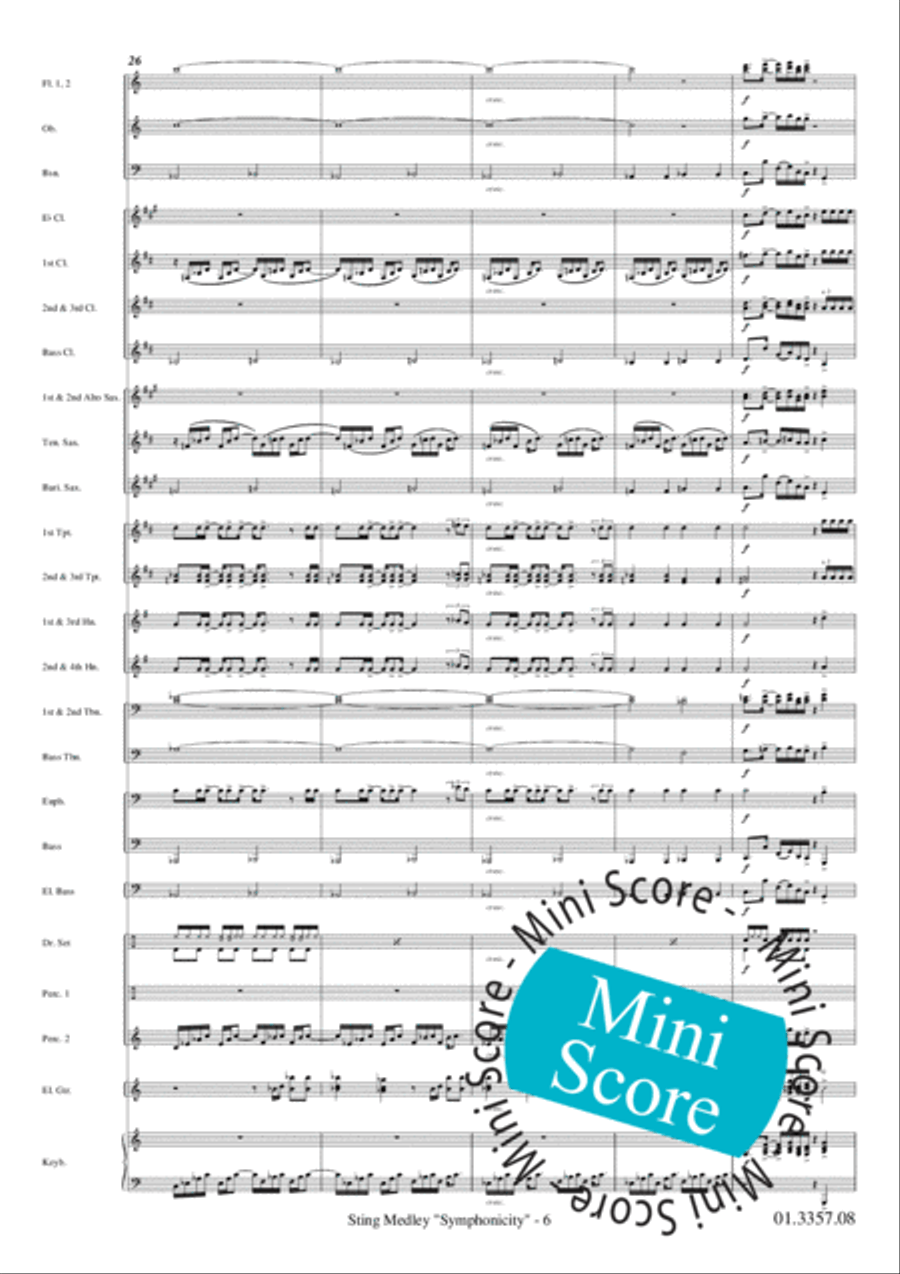Sting Medley Sting Medley Concert Band scores gallery preview page 10