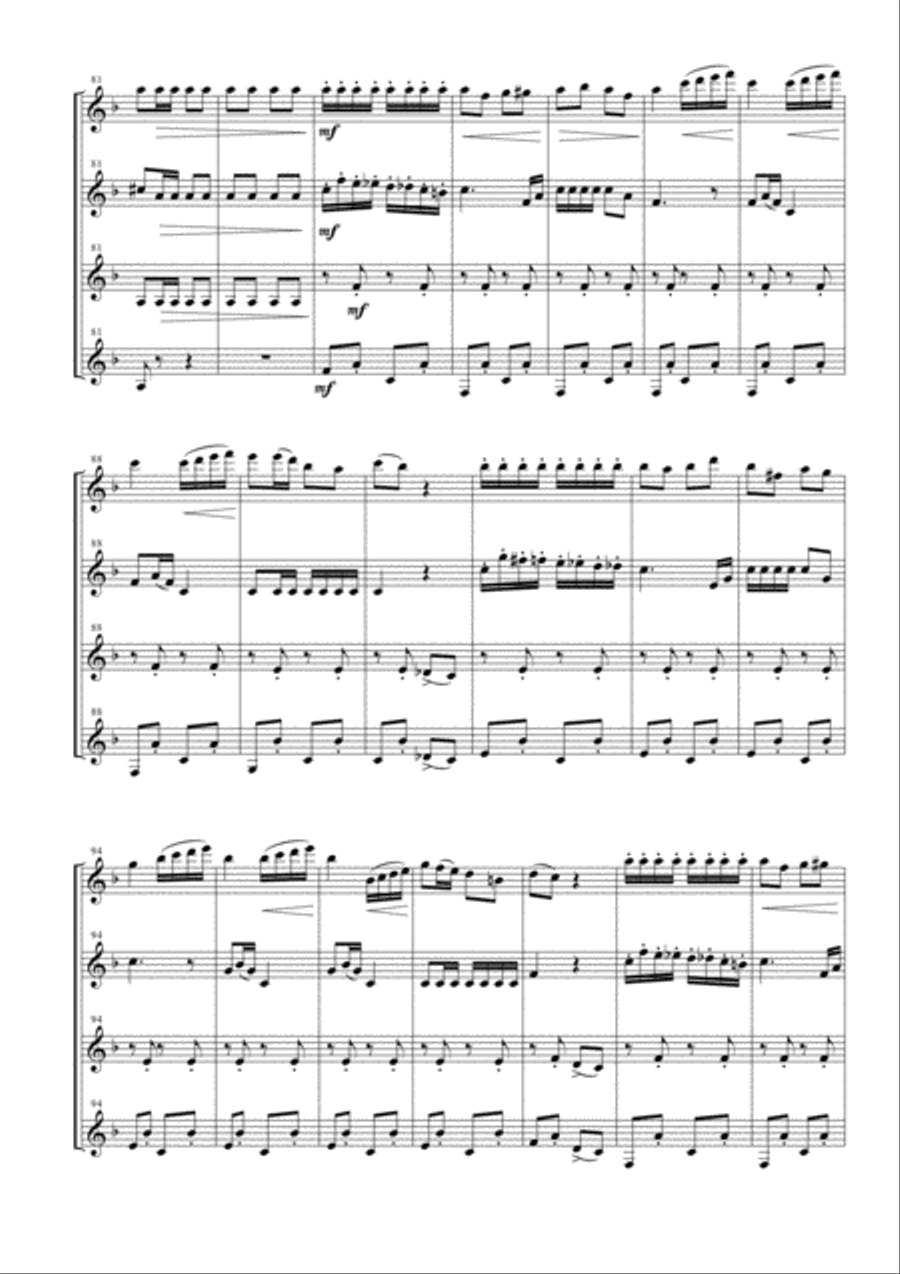 Florentiner March for Clarinet Quartet Clarinet Quartet scores gallery preview page 5