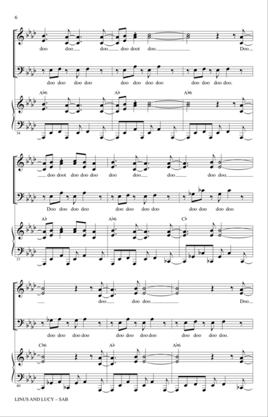 Linus And Lucy 3-Part scores gallery preview page 5