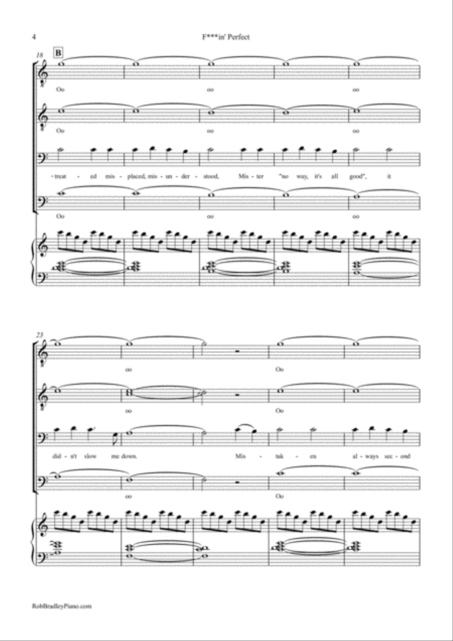 F***in' Perfect F***in' Perfect TTBB scores gallery preview page 4