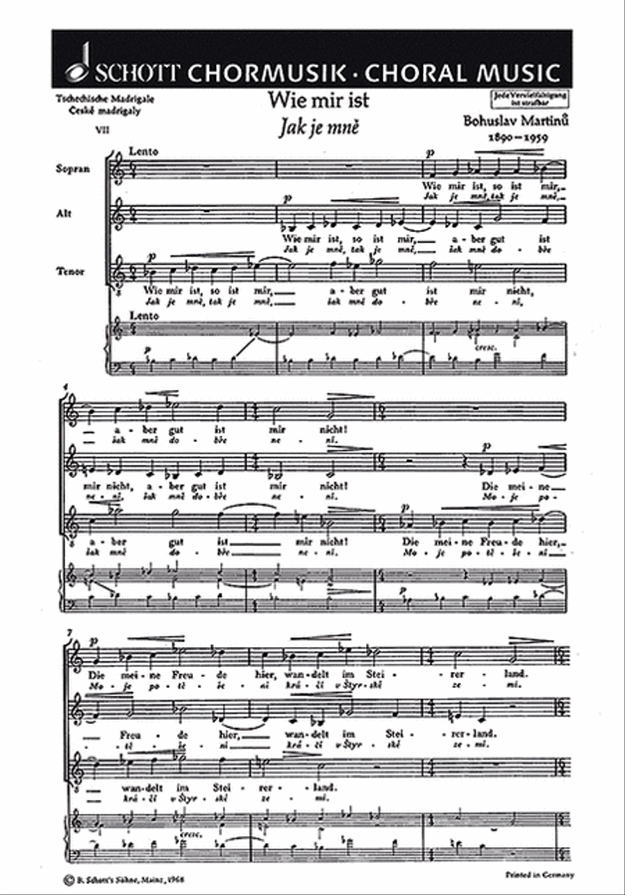 Tschechische Madrigale · České madrigaly SAT scores gallery preview page 1