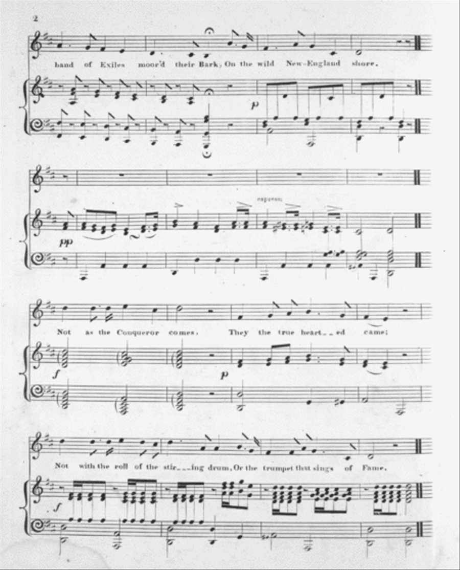 The Pilgrim Fathers Voice scores gallery preview page 2