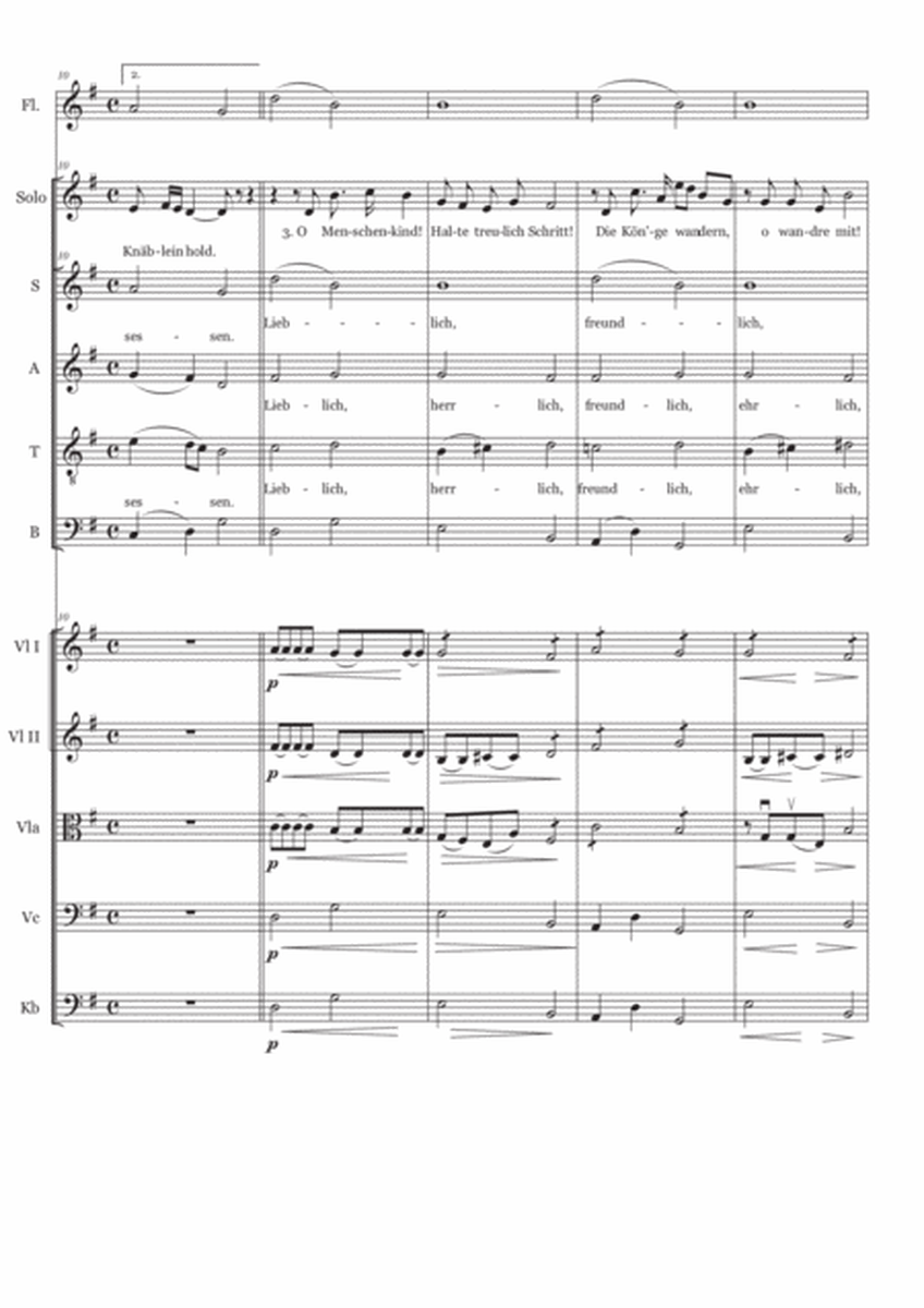 Peter Cornelius Weihnachtslieder - 3. Die Könige - mit Flöte