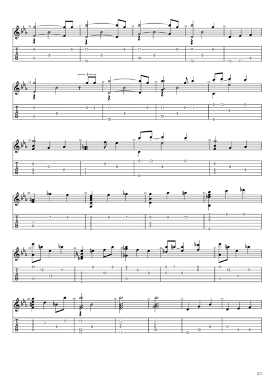 Eternal Sunshine Of The Spotless Mind (Theme) Electric Guitar scores gallery preview page 2