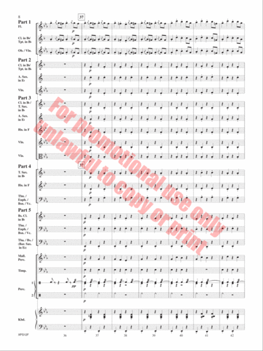 Radetzky March Concert Band scores gallery preview page 9