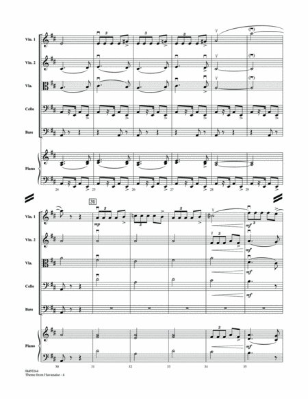 Theme From Havanaise - Full Score