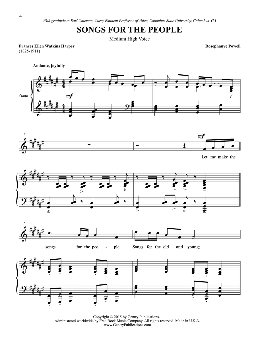 Miss Wheatley's Garden (Medium High Voice) Choir scores gallery preview page 1