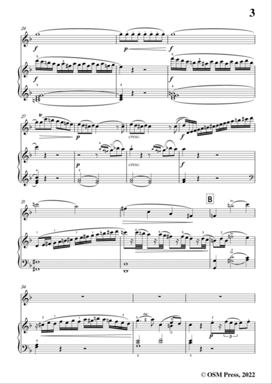 Mozart-Violin Sonata No.24,in F Major,K.376,for Violin&Piano Violin Solo scores gallery preview page 5