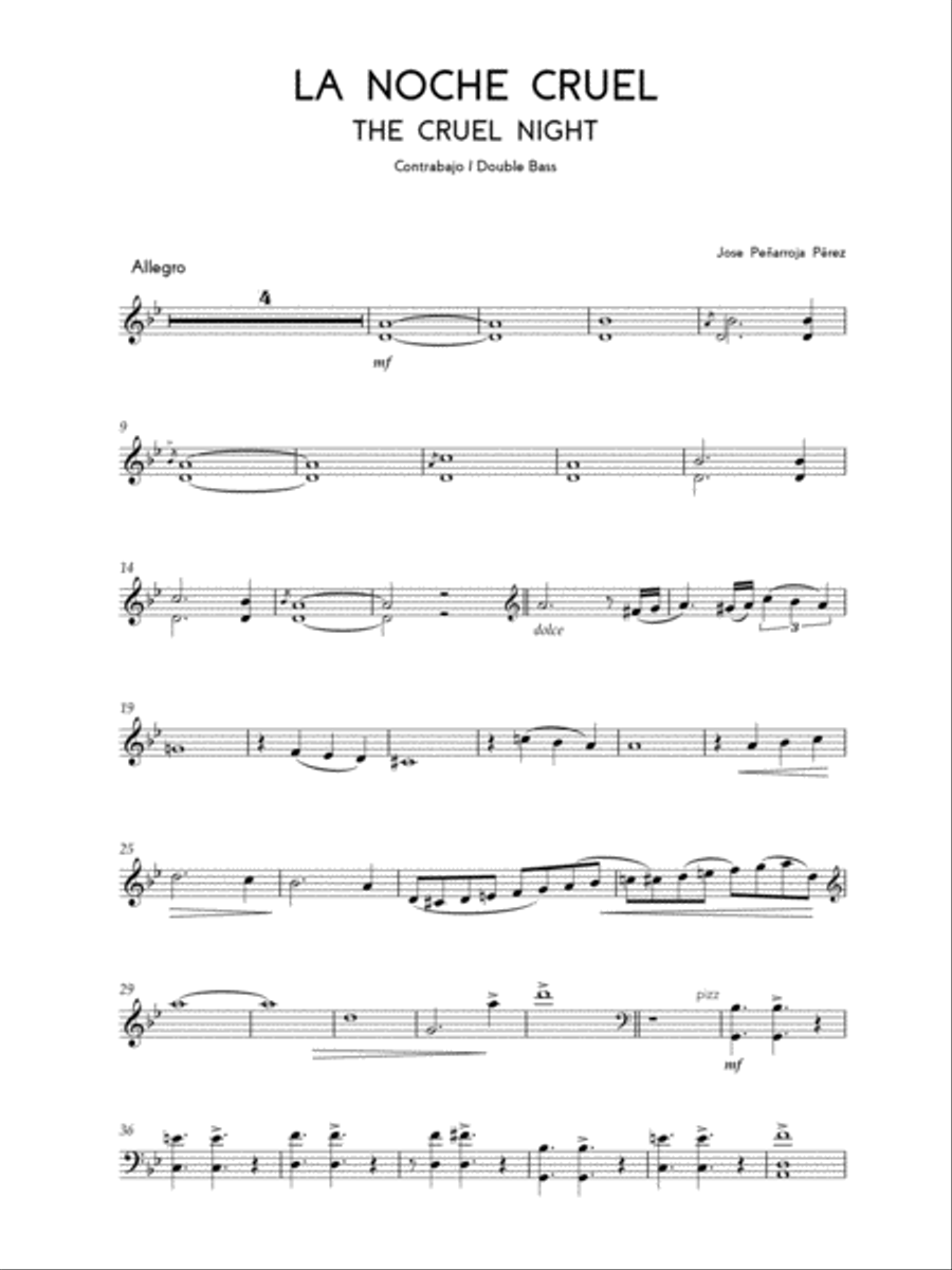 The Cruel Night / from Forest Frequencies Double Bass scores gallery preview page 2