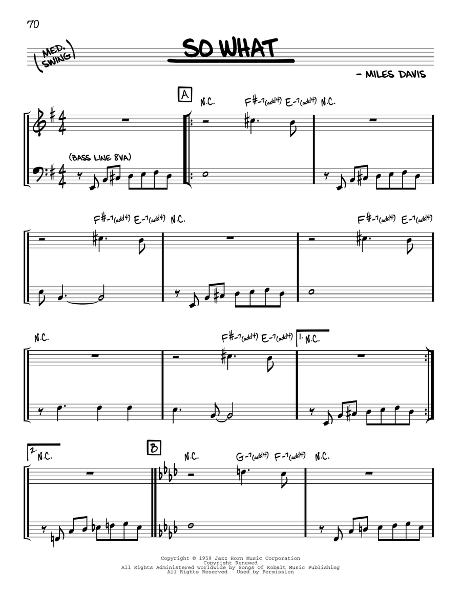 So What Piano scores gallery preview page 1
