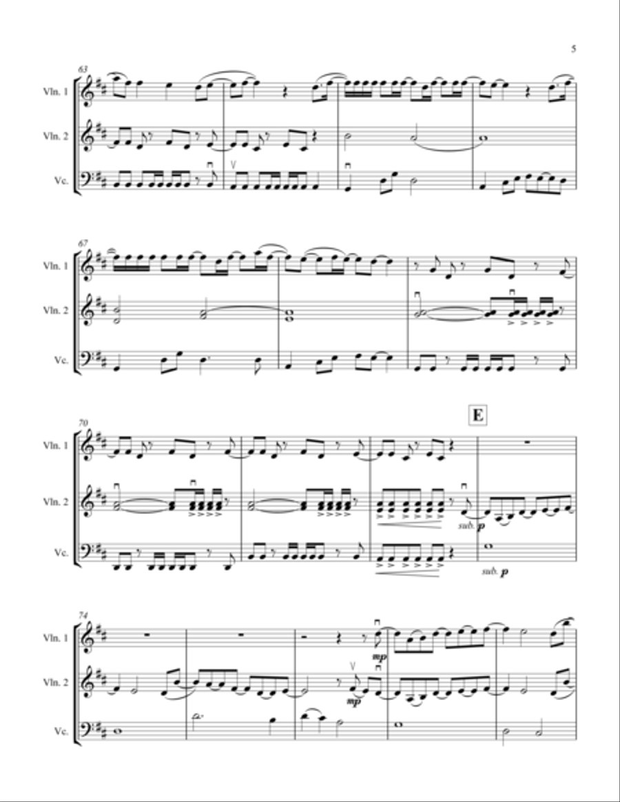 Pompeii Pompeii String Trio scores gallery preview page 6