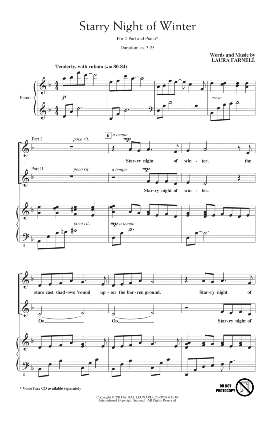 Starry Night Of Winter 2-Part scores gallery preview page 1