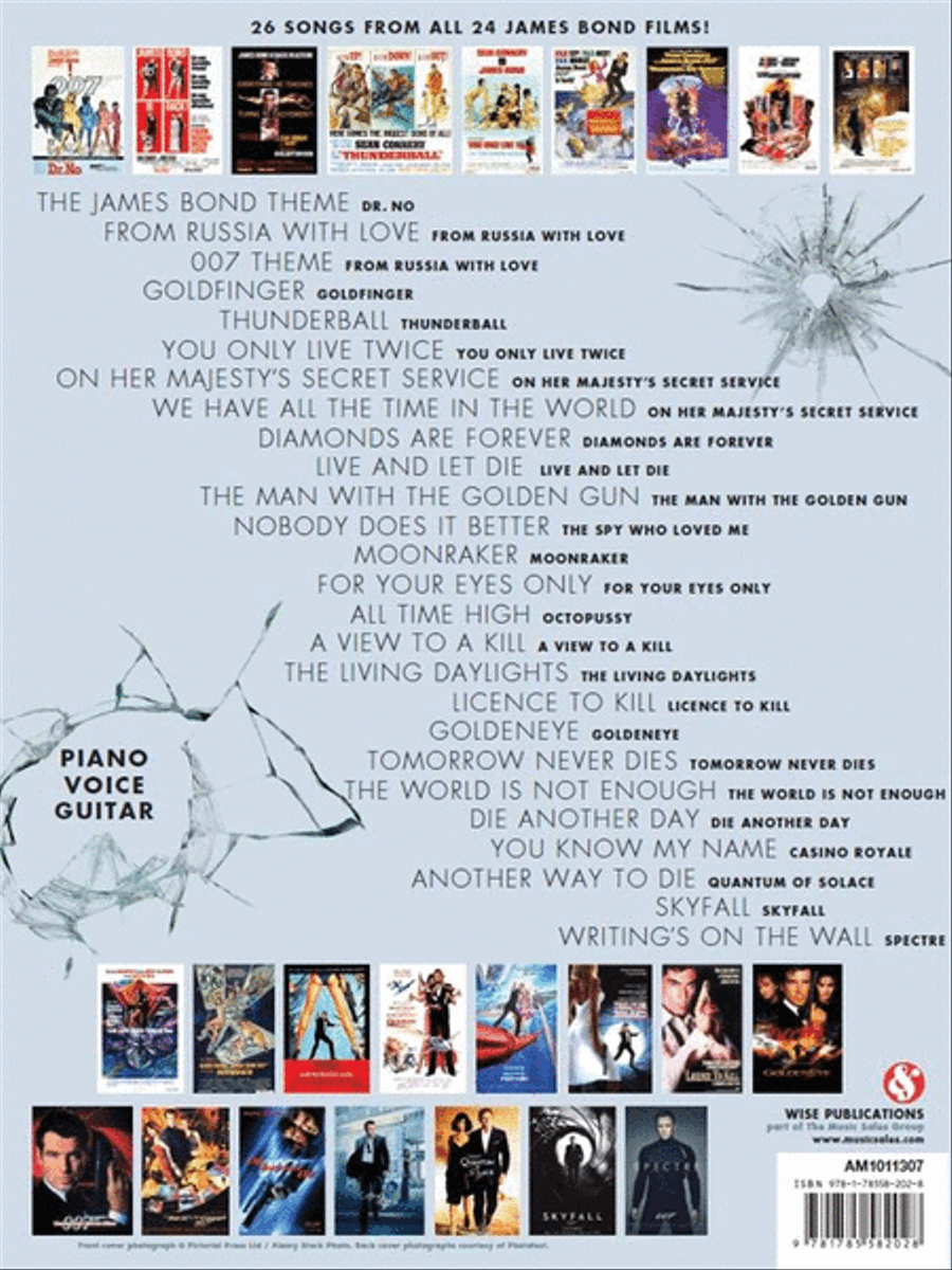 James Bond Music From all 24 Films Piano, Vocal, Guitar scores gallery preview page 2
