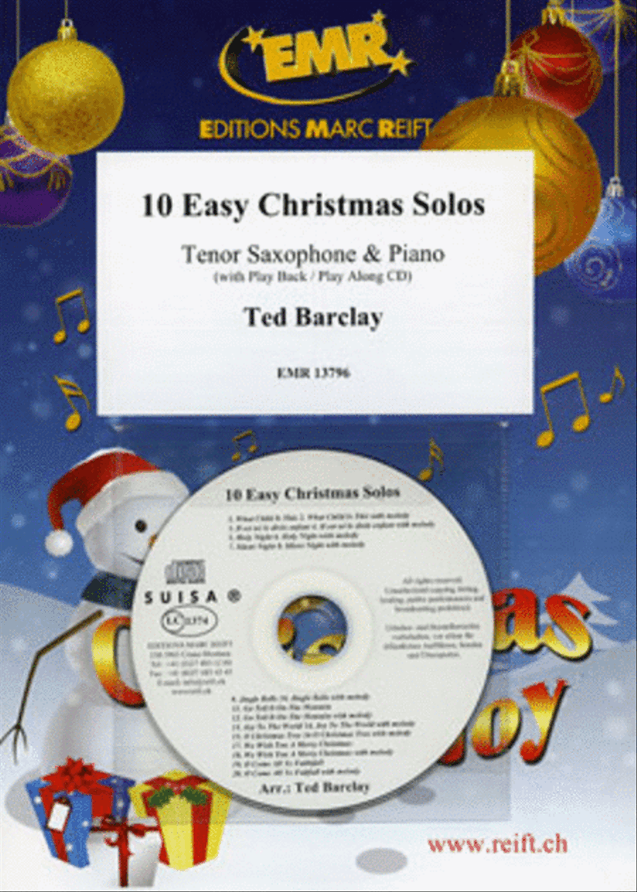 10 Easy Christmas Solos Tenor Saxophone scores gallery preview page 1