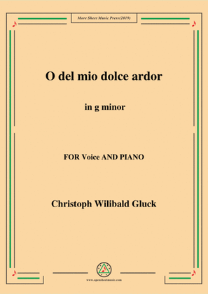 Gluck-O del mio dolce ardor in g minor,for Voice and Piano