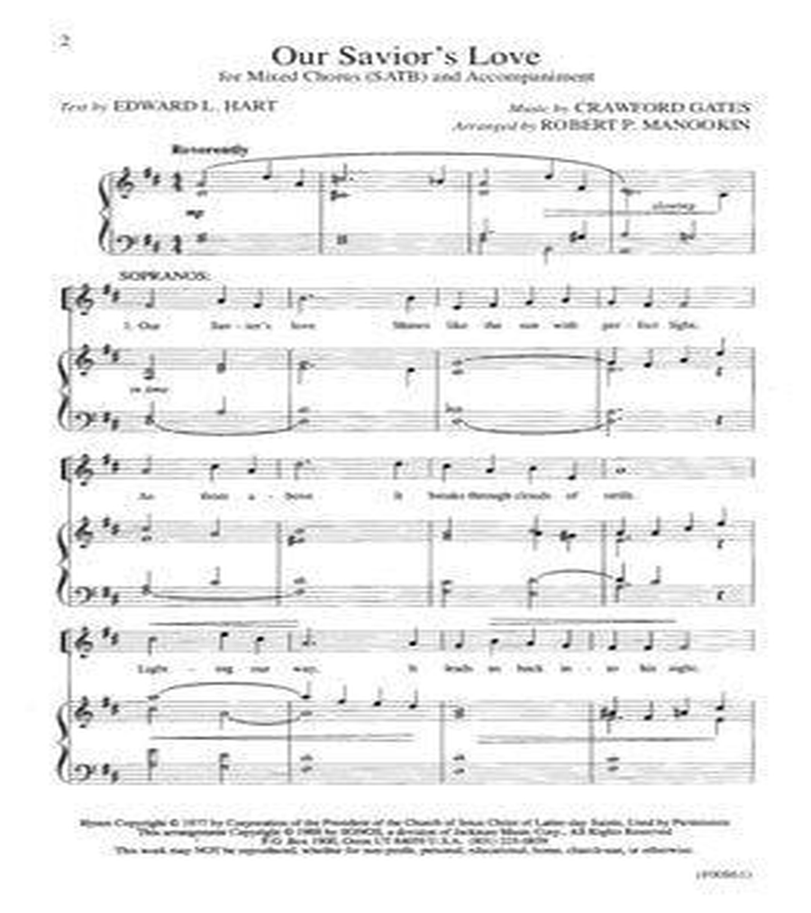 Our Savior's Love 4-Part scores gallery preview page 2
