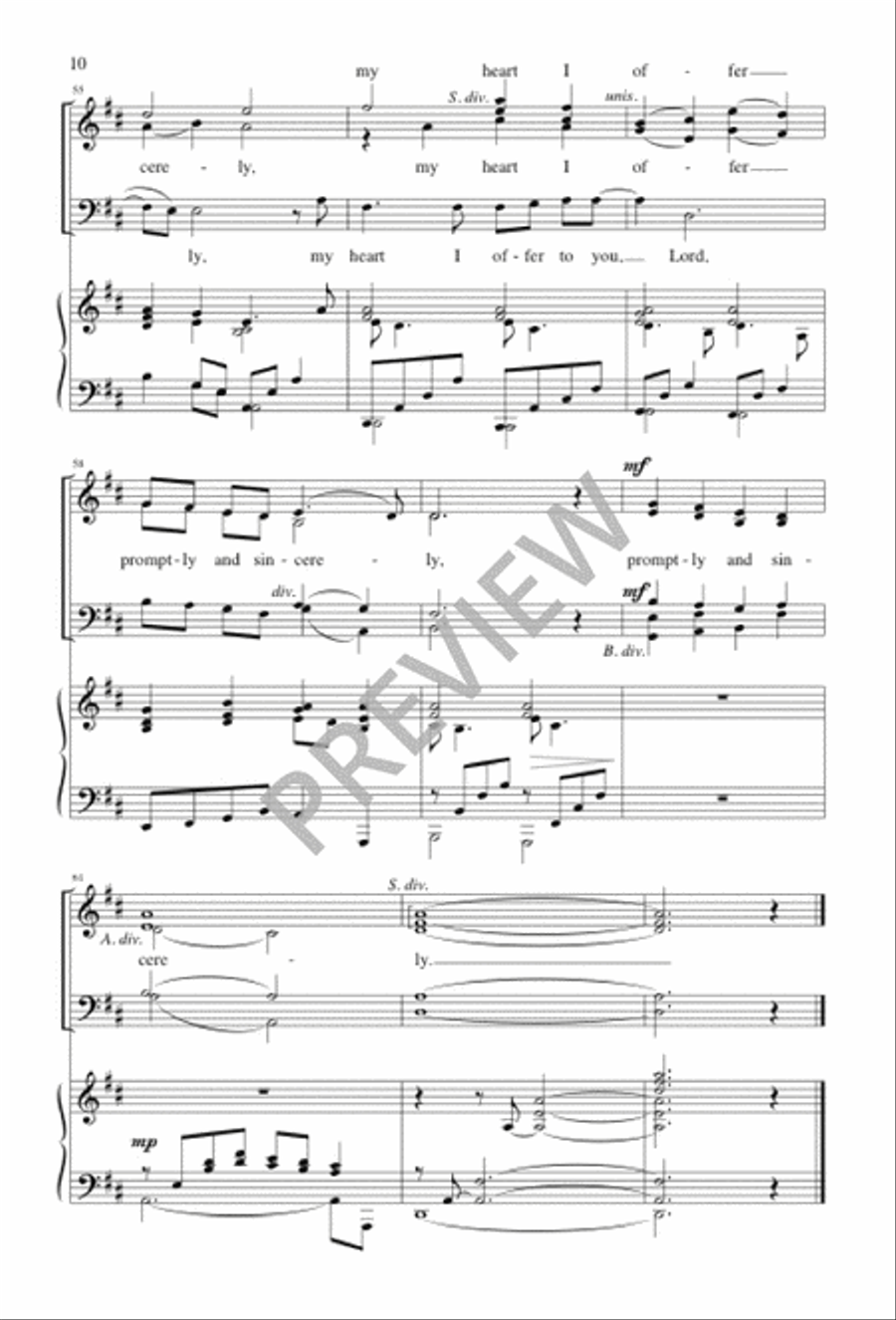 My Heart I Offer to You, Lord Divisi scores gallery preview page 10
