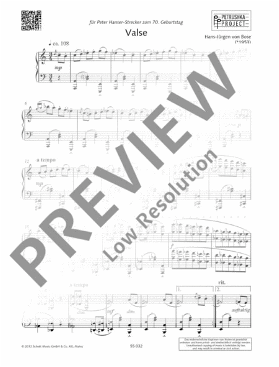 Valse Piano Solo scores gallery preview page 2