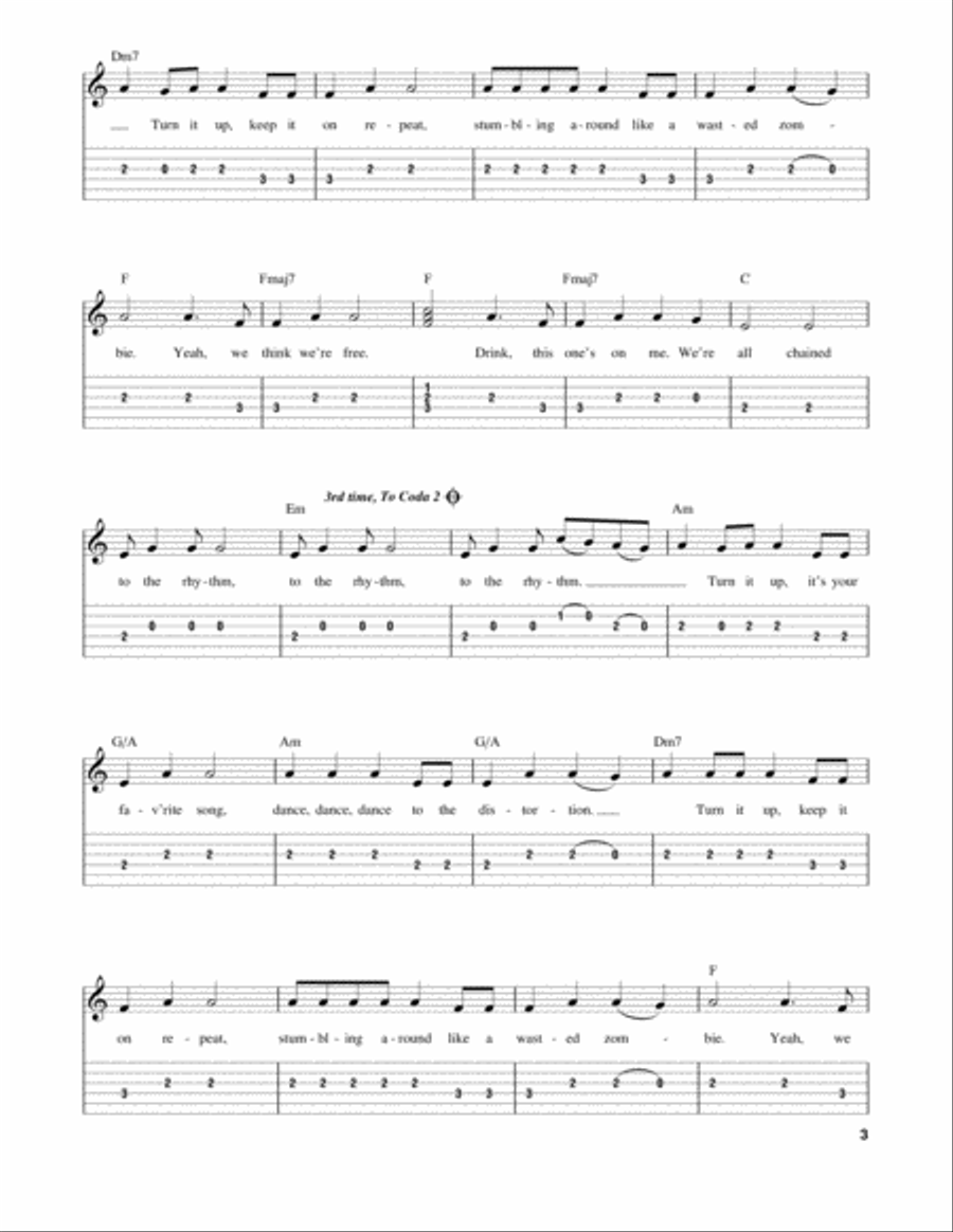 Chained To The Rhythm Chained To The Rhythm Acoustic Guitar scores gallery preview page 3