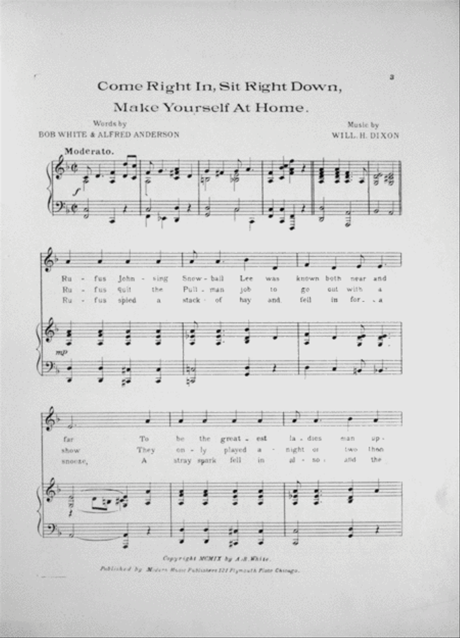 Come Right In, Sit Right Down. Make Yourself at Home Voice scores gallery preview page 2