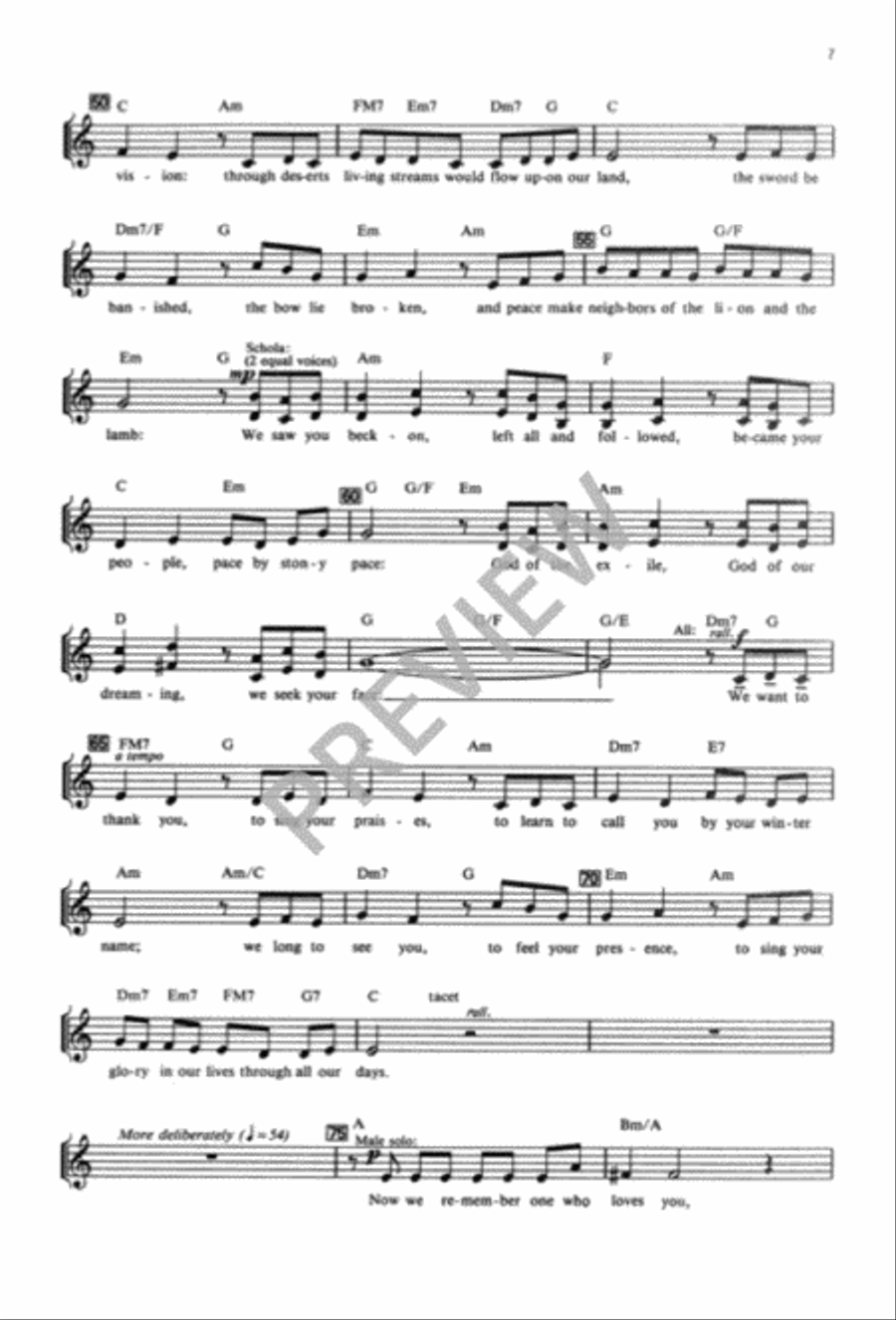 Tableprayer: Winter Name of God 4-Part scores gallery preview page 8