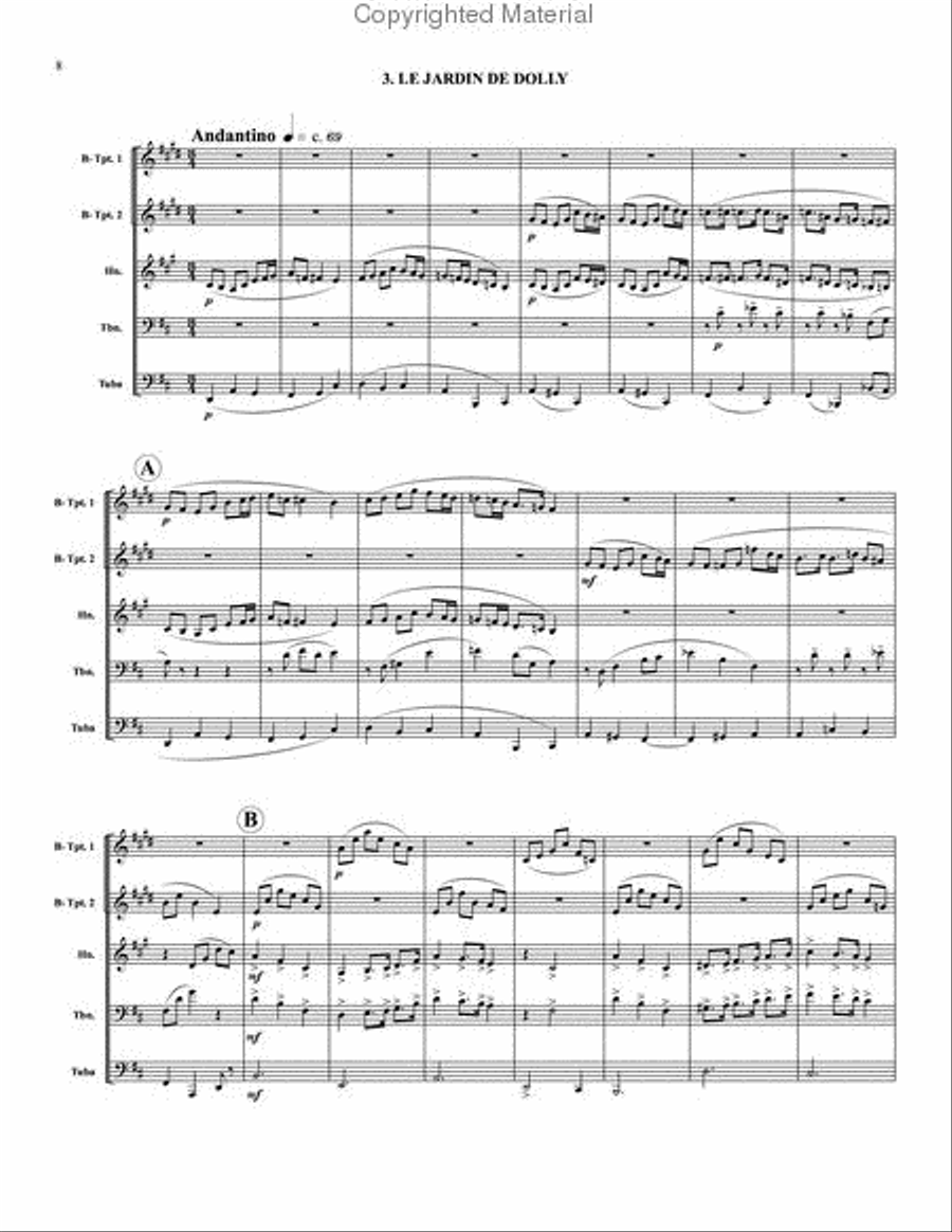 Dolly Suite Brass Quintet scores gallery preview page 4