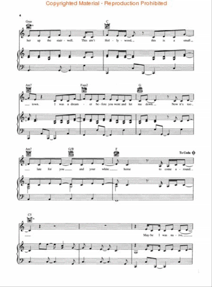White Horse Piano, Vocal, Guitar scores gallery preview page 3