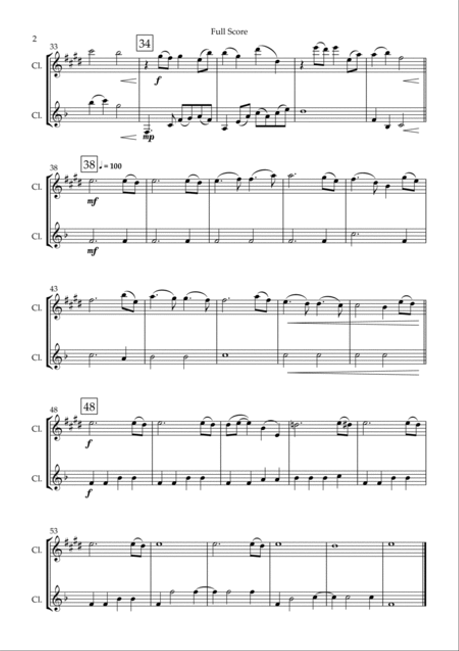 Jurassic Park Iii Clarinet Duet scores gallery preview page 2