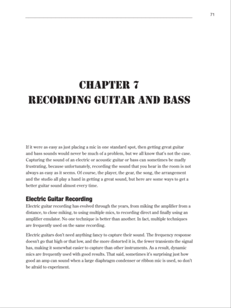 Audio Recording Boot Camp Textbook - Sheet Music page 11