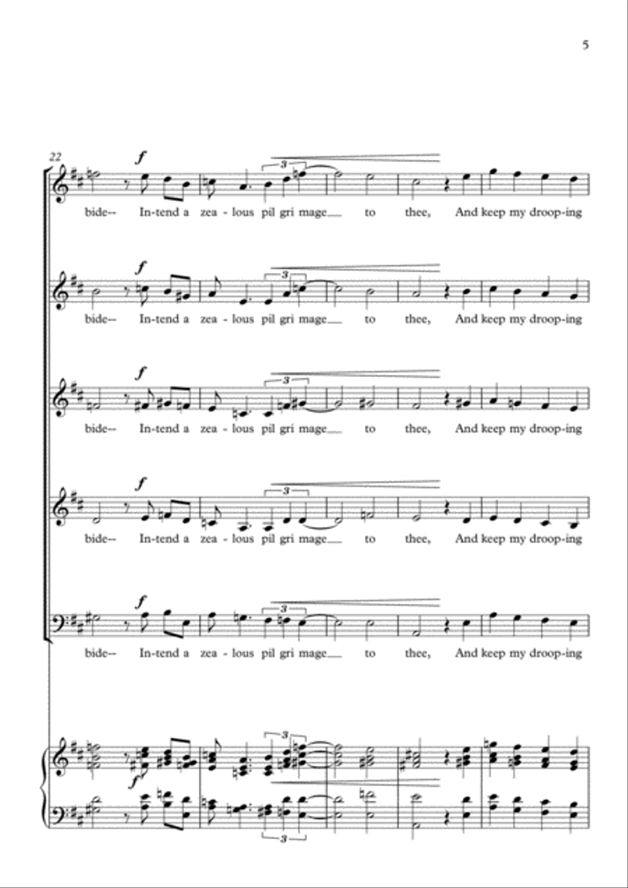 Sonnet 27 - Weary With Toil - Choir SSAAB 3-Part scores gallery preview page 5