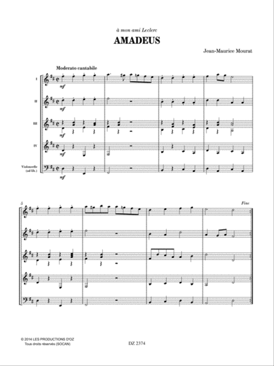 Amadeus Guitar Ensemble scores gallery preview page 3