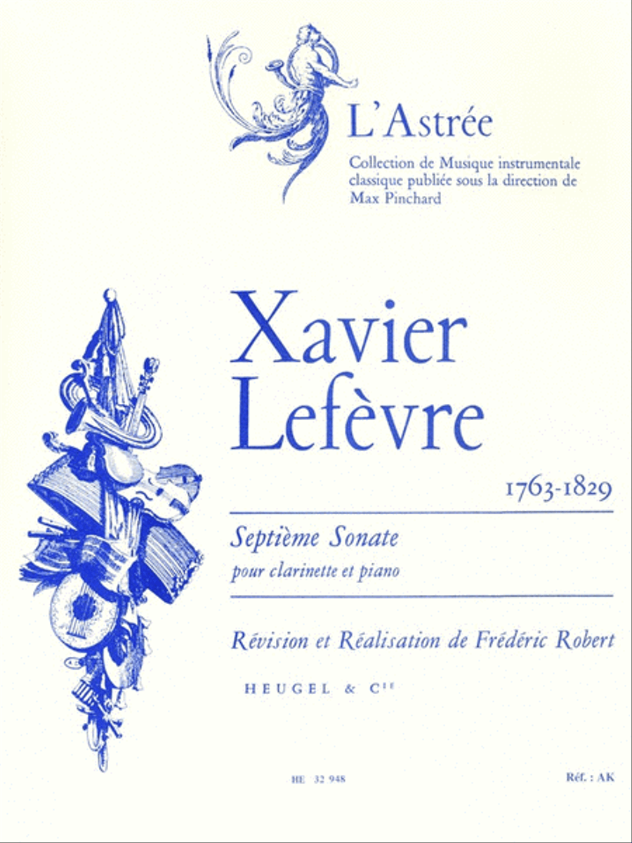 Lefevre Robert Sonate No 7 Clarinet In B Flat & Piano Book B-Flat Clarinet scores gallery preview page 1